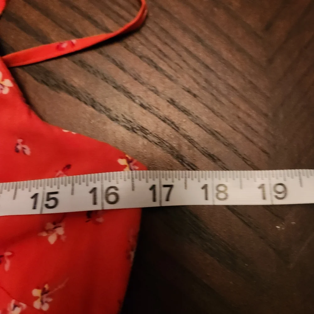 Red Floral Spaghetti Strap Sundress. Gap Medium - Picture 9 of 10